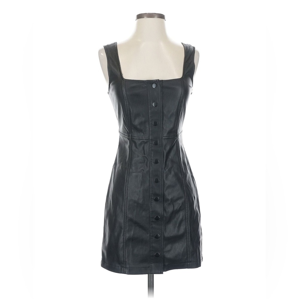 Urban Outfitters Black leather faux  Mini Dress